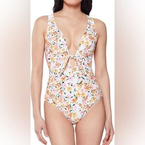 Jessica Simpson XL floral white swimsuit one piece NWT summer‎ bathing suit